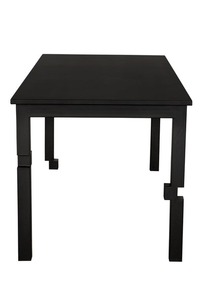 Noir Tetris Rectangular Black Dining Table