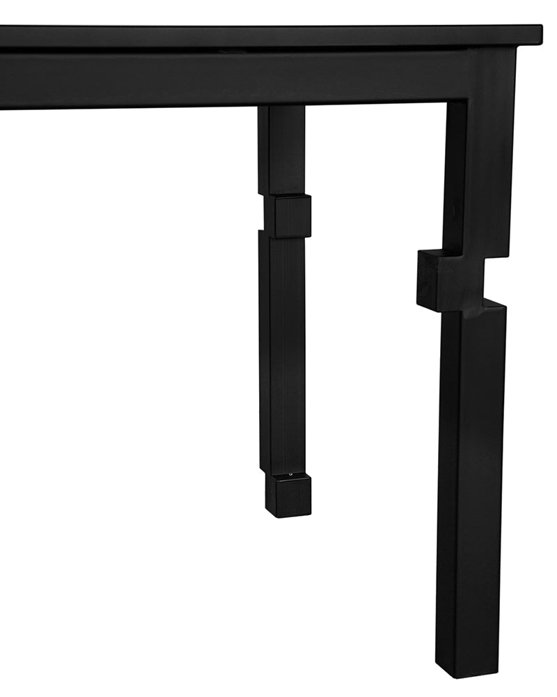 Noir Tetris Rectangular Black Dining Table