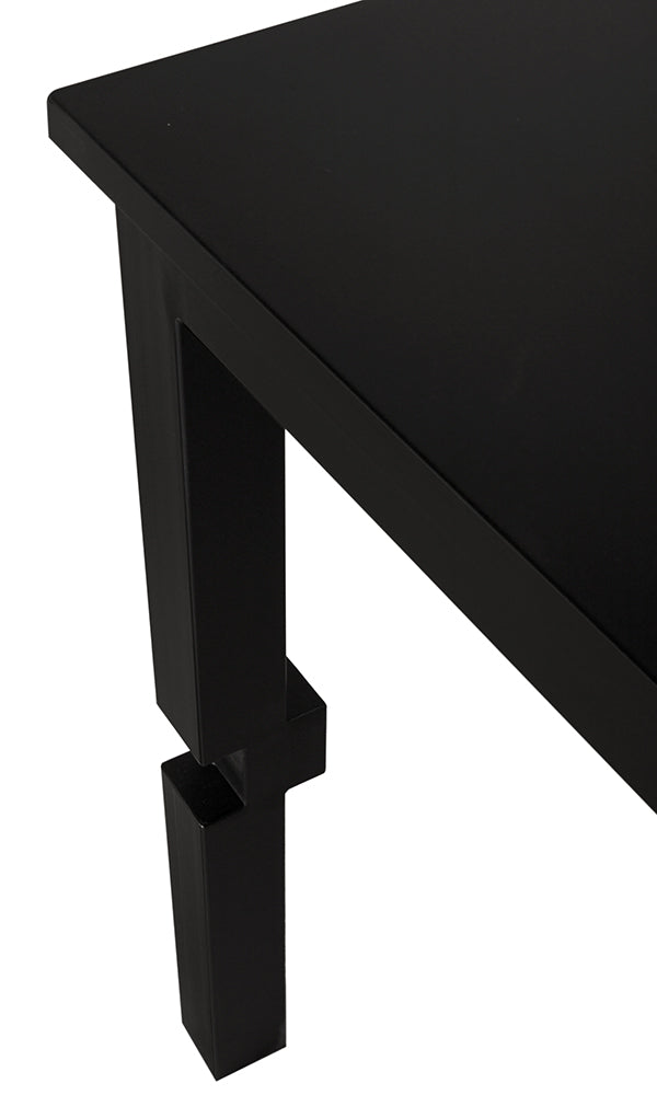 Noir Tetris Rectangular Black Dining Table
