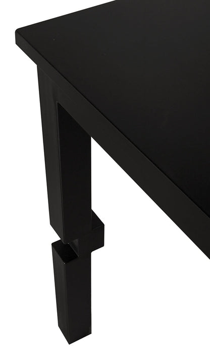 Noir Tetris Rectangular Black Dining Table