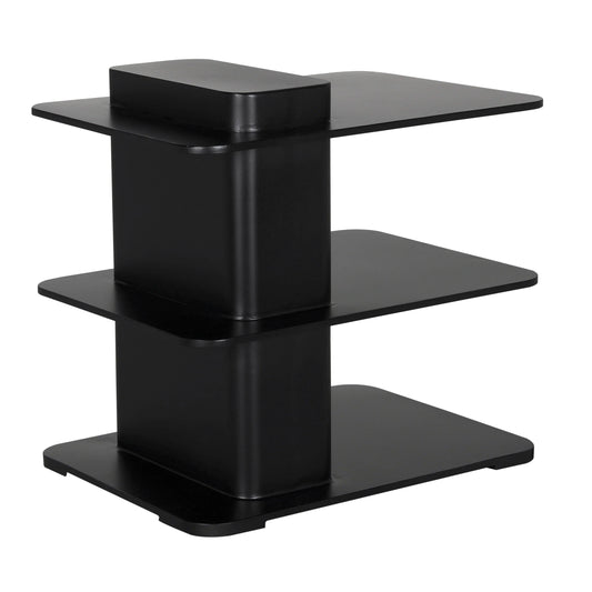 Noir Concoction Side Table Matte Black Industrial Steel