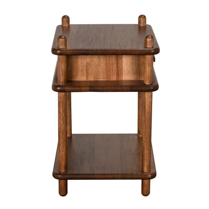 Keller Wooden Rectangular Side Table