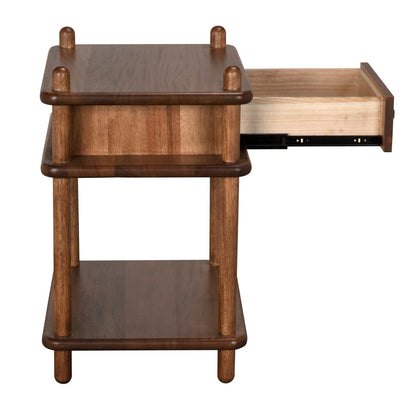 Keller Wooden Rectangular Side Table