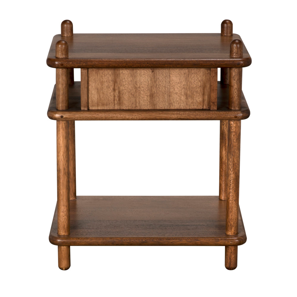 Keller Wooden Rectangular Side Table