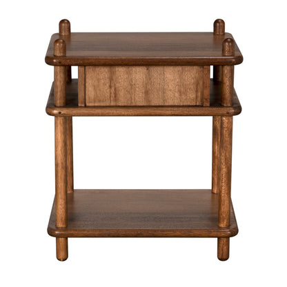 Keller Wooden Rectangular Side Table