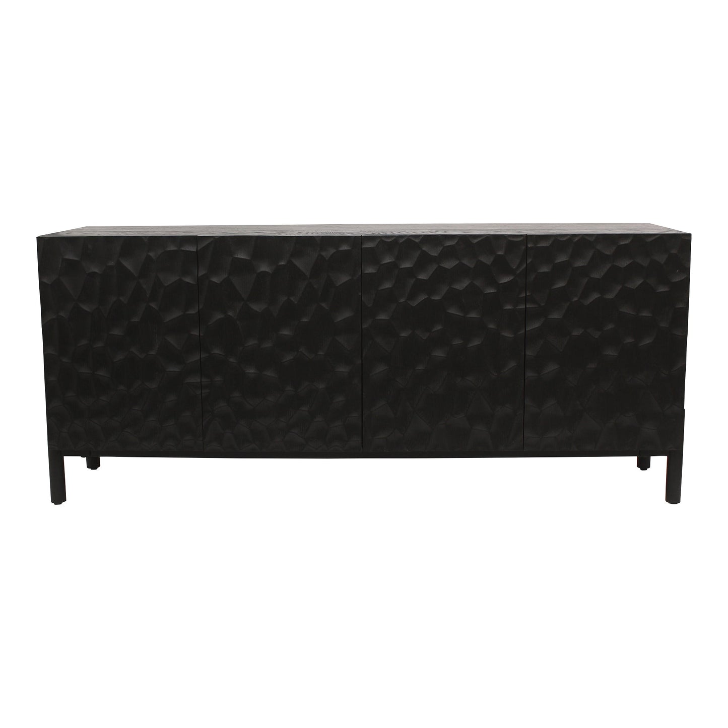 Misaki Solid Oak Black Sideboard