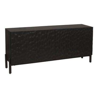 Misaki Solid Oak Black Sideboard