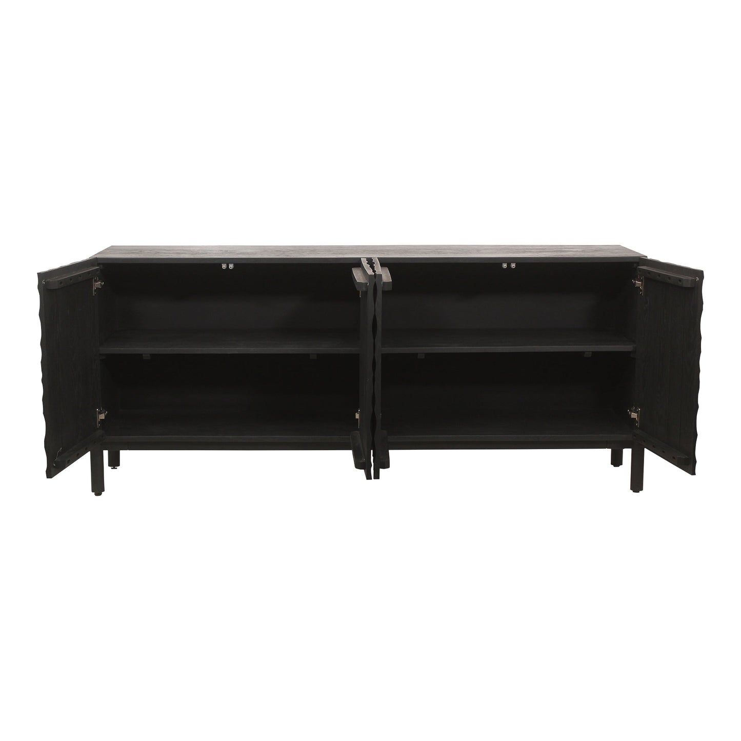 Misaki Solid Oak Black Sideboard