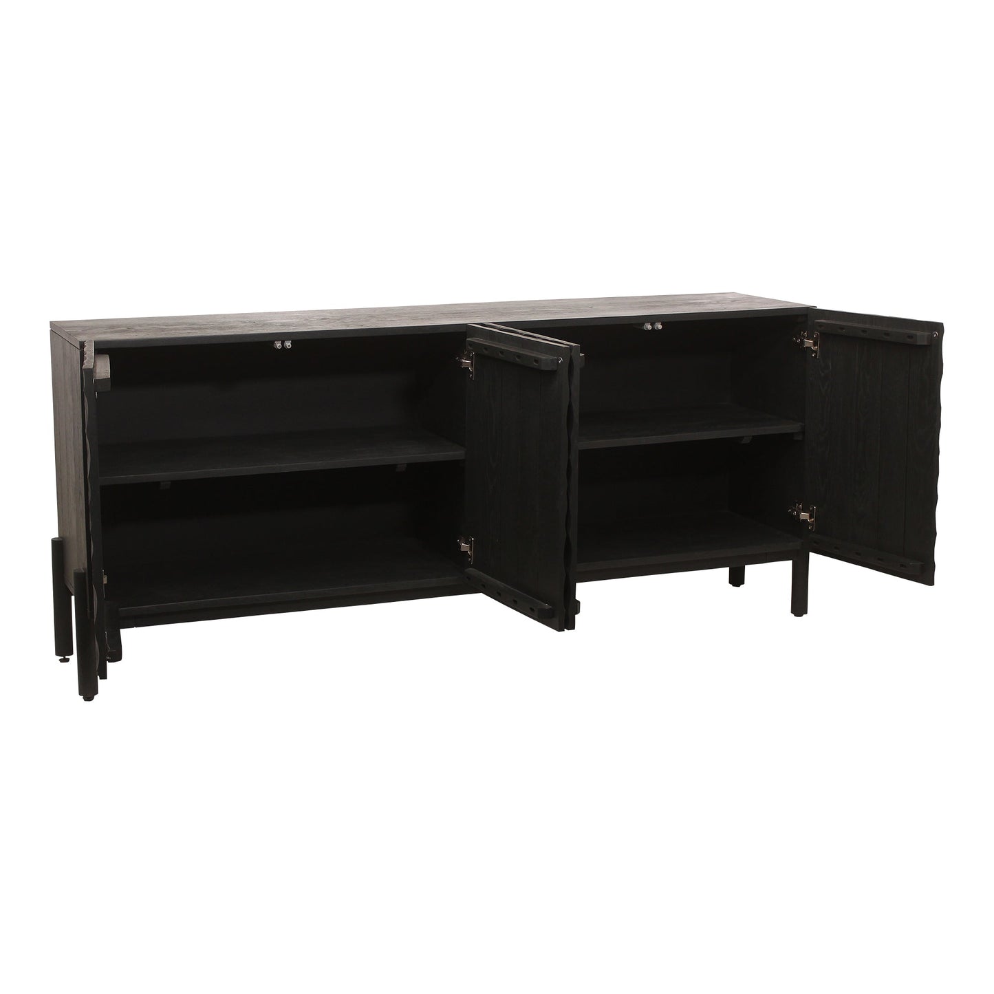 Misaki Solid Oak Black Sideboard