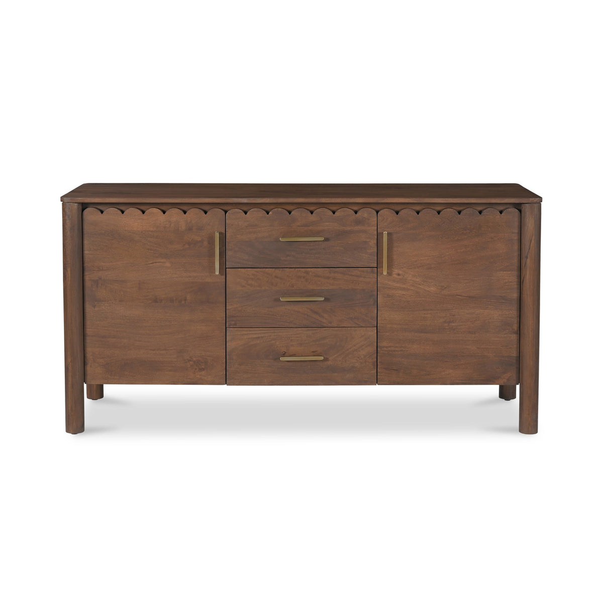 Moe's Home Wiley Wood Vintage Brown 3 Drawer Sideboard