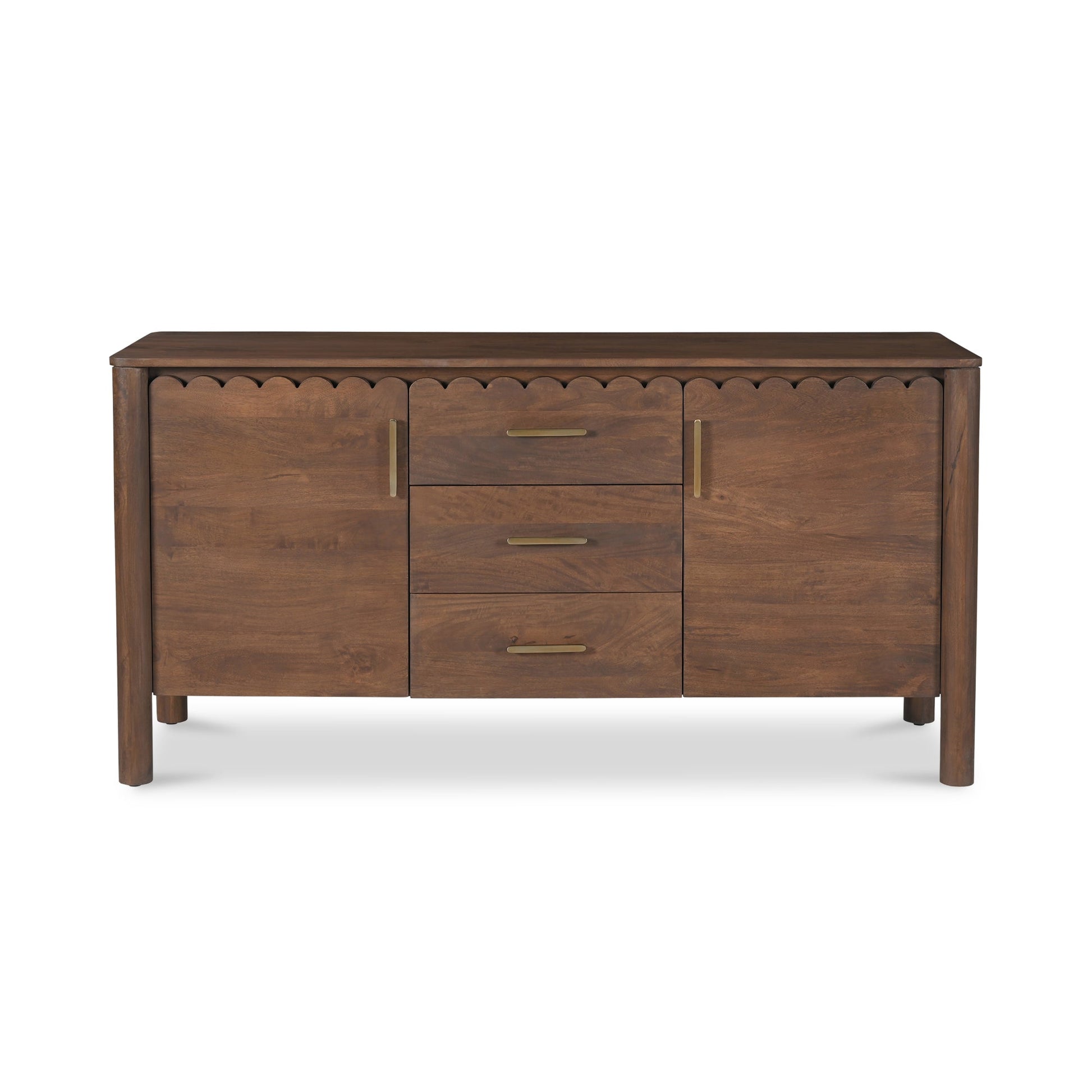 Moe's Home Wiley Wood Vintage Brown 3 Drawer Sideboard