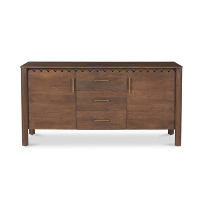 Moe's Home Wiley Wood Vintage Brown 3 Drawer Sideboard