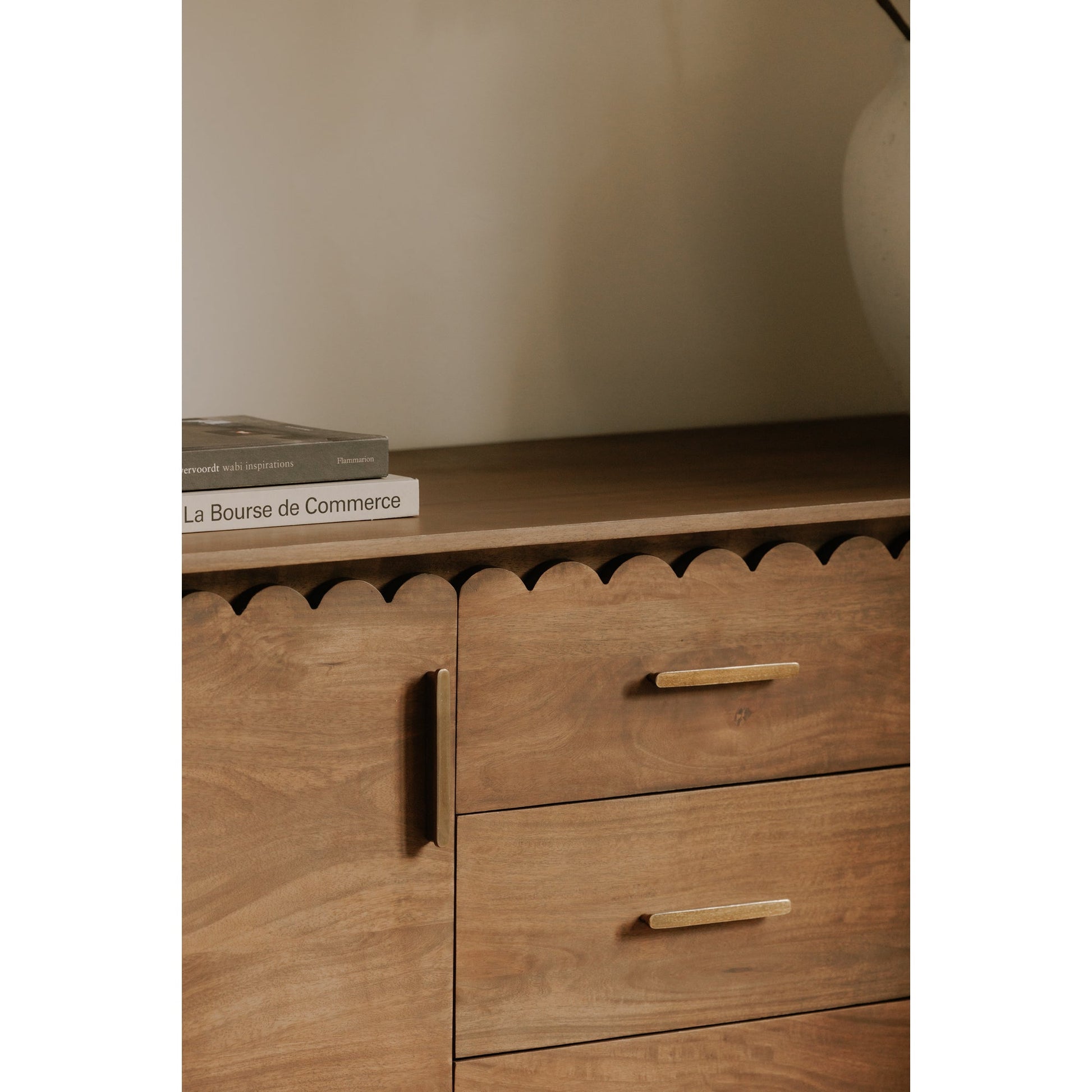 Moe's Home Wiley Wood Vintage Brown 3 Drawer Sideboard