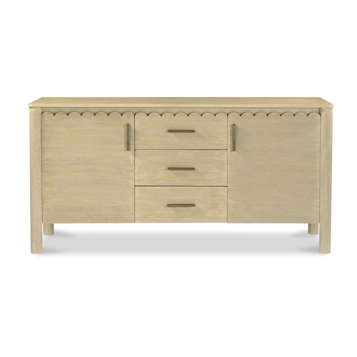 Wiley Three Drawers Wood Sideboard