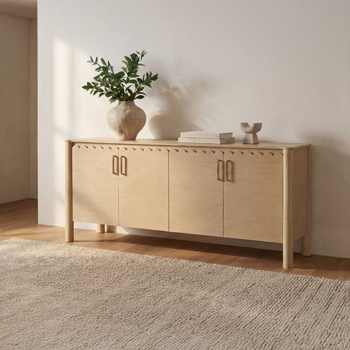 Wiley Four Doors Wood Sideboard