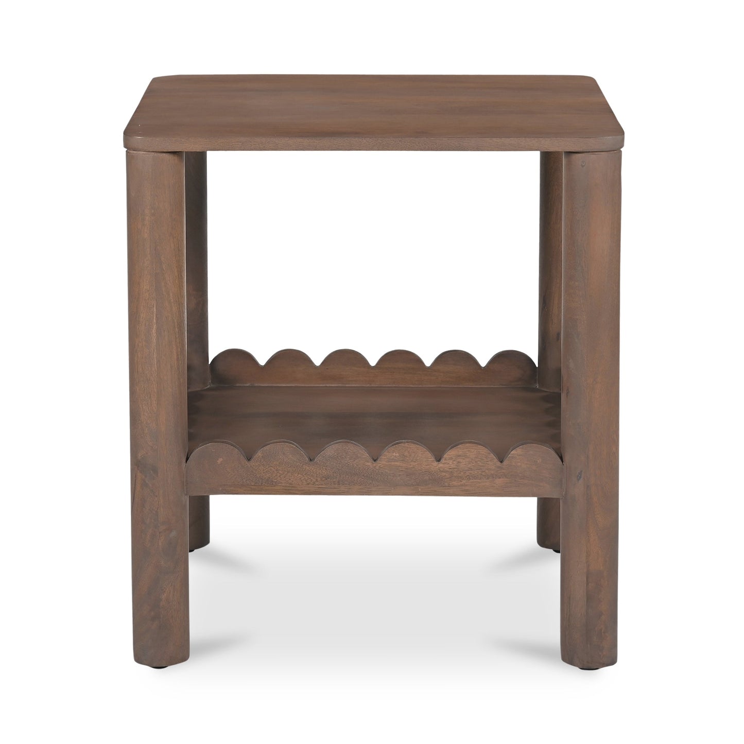 Wiley Wood Vintage Brown Square Side Table