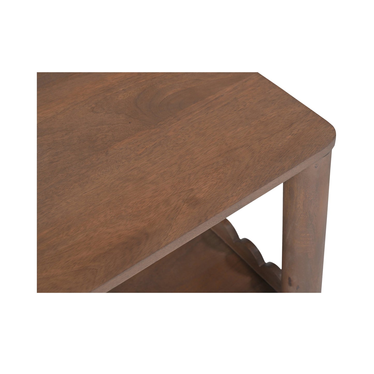 Wiley Wood Vintage Brown Square Side Table