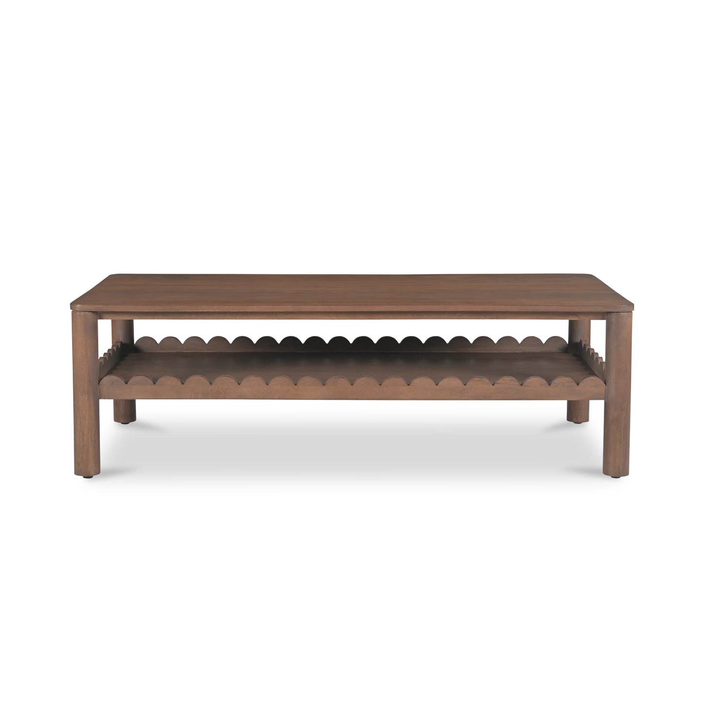 Wiley Wood Vintage Brown Rectangular Coffee Table