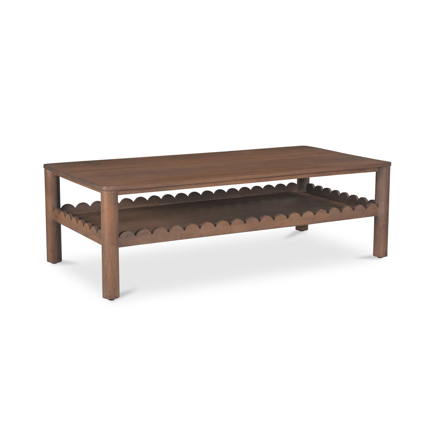 Wiley Wood Vintage Brown Rectangular Coffee Table