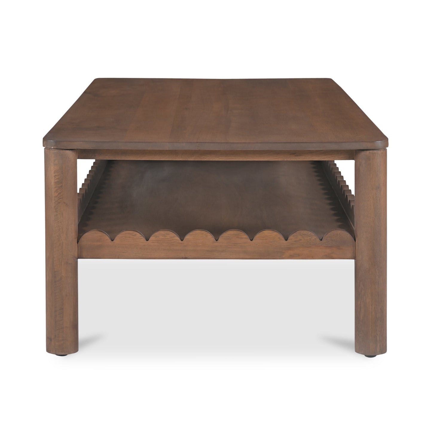 Wiley Wood Vintage Brown Rectangular Coffee Table