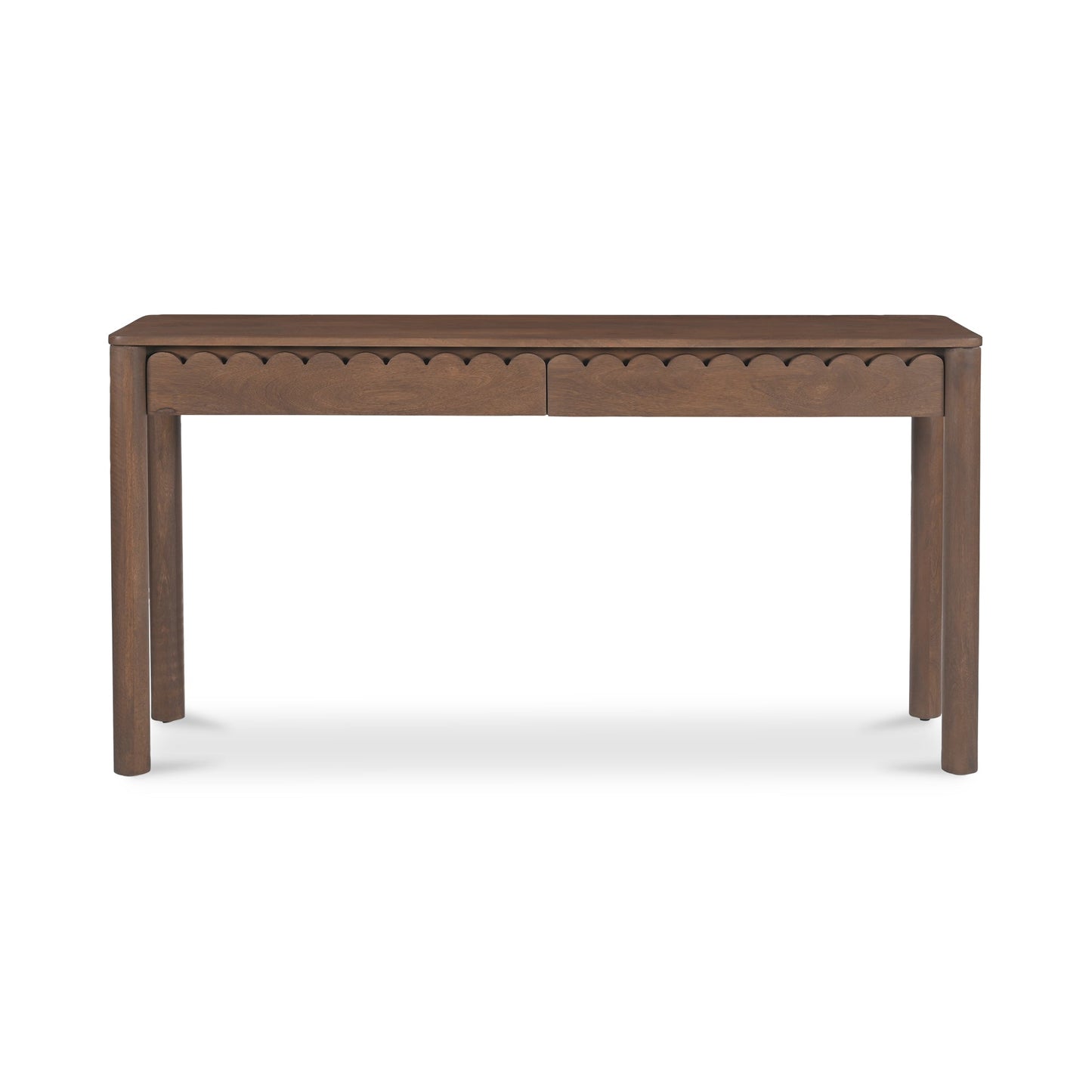 Wiley Wood Vintage Brown Rectangular Console Table