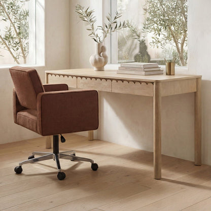 Wiley Three Drawers Wood Desk