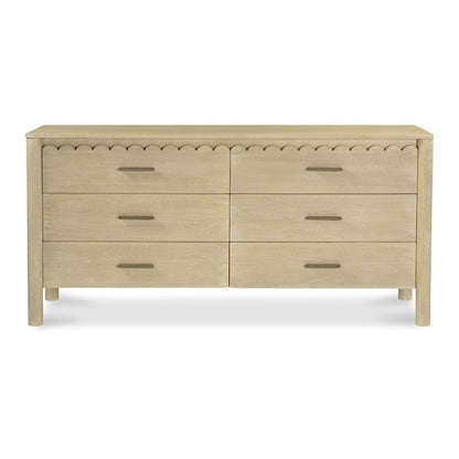 Wiley Six Drawers Wood Dresser