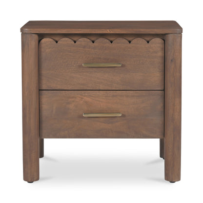 Wiley Wood Vintage Brown Nightstand