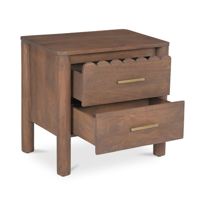 Wiley Wood Vintage Brown Nightstand