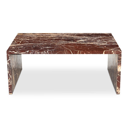 Rosa Rosso Levanto Marble Outdoor Coffee Table
