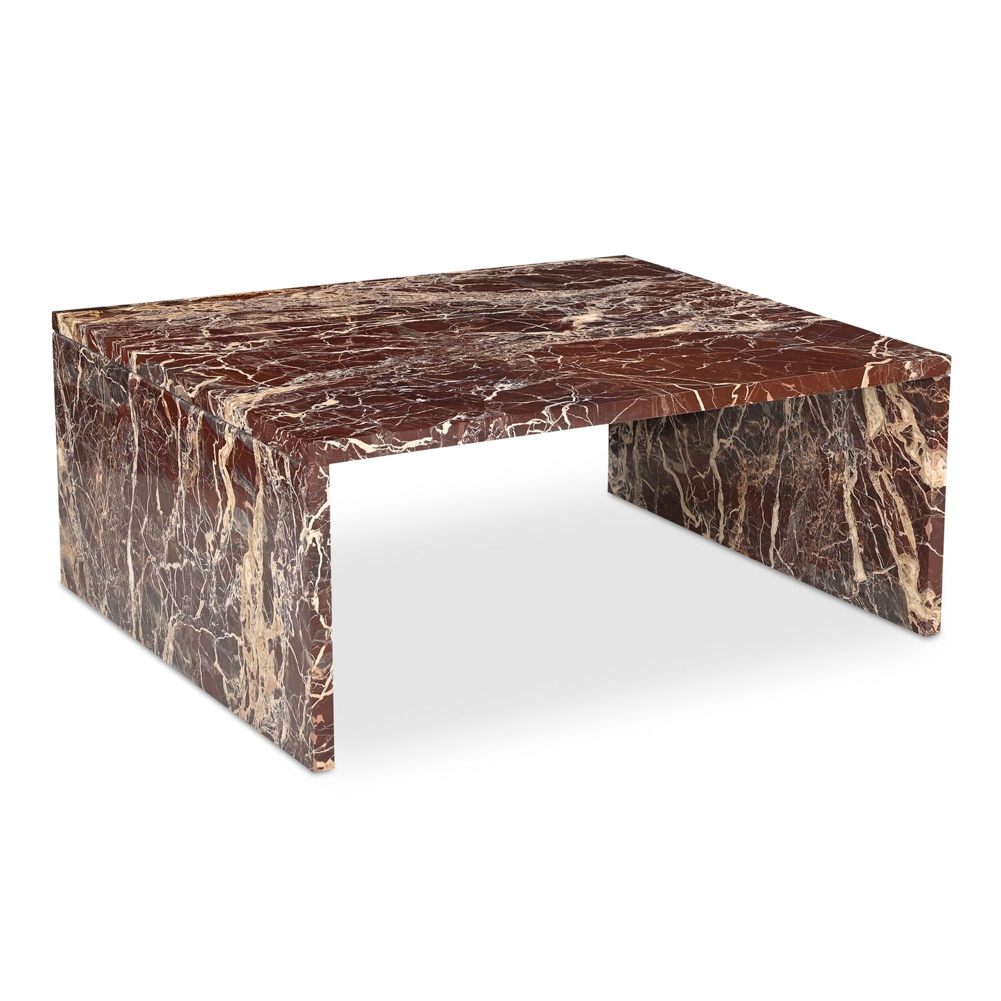 Rosa Rosso Levanto Marble Outdoor Coffee Table