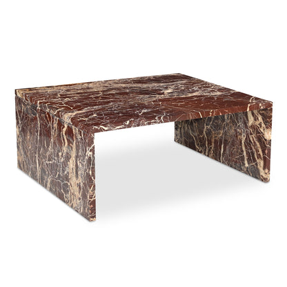 Rosa Rosso Levanto Marble Outdoor Coffee Table