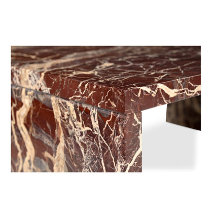 Rosa Rosso Levanto Marble Outdoor Coffee Table