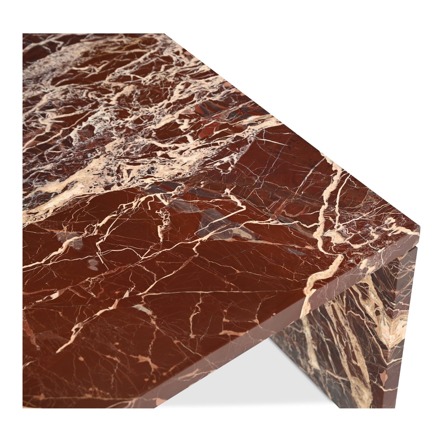 Rosa Rosso Levanto Marble Outdoor Coffee Table