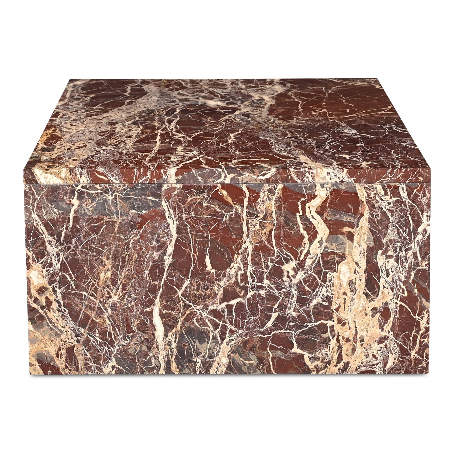 Rosa Rosso Levanto Marble Outdoor Coffee Table