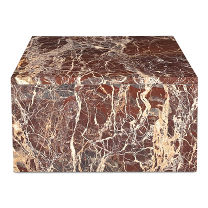 Rosa Rosso Levanto Marble Outdoor Coffee Table