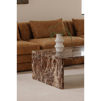Rosa Rosso Levanto Marble Outdoor Coffee Table