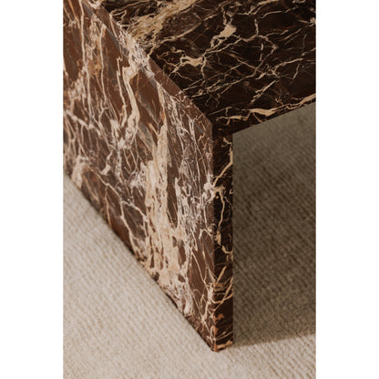 Rosa Rosso Levanto Marble Outdoor Coffee Table