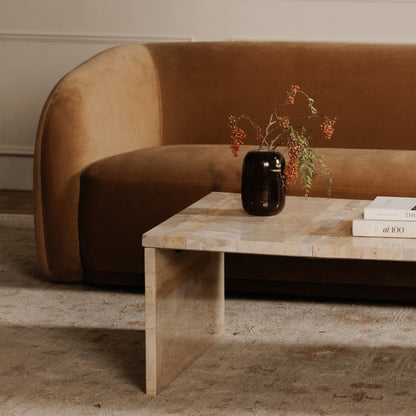 Rosa Rosso Levanto Marble Outdoor Coffee Table