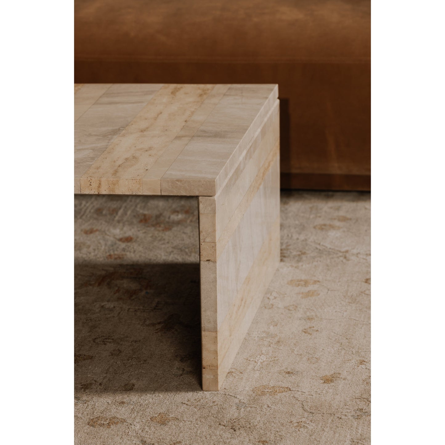 Rosa Rosso Levanto Marble Outdoor Coffee Table