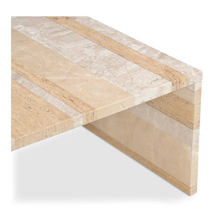 Rosa Rosso Levanto Marble Outdoor Coffee Table