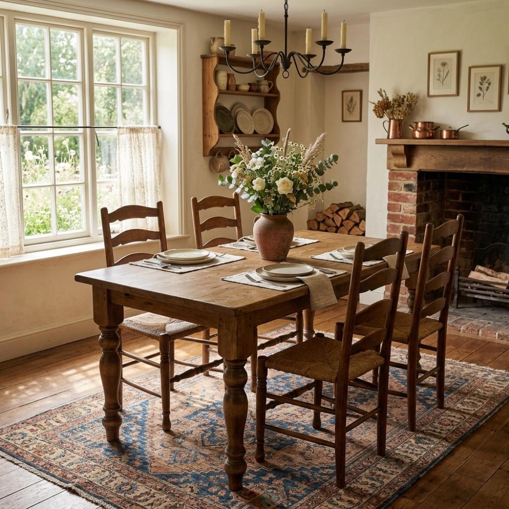 Gabby Dining Table Brown Seats 6 - Heirloom Quality - view 2