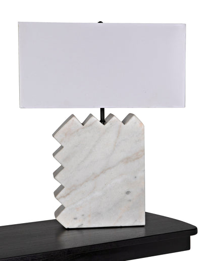 Gaheris Table Lamp White Shade-Table Lamps-Noir-Sideboards and Things