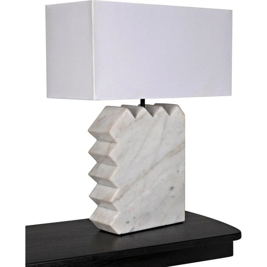 Noir Gaheris Table Lamp White Shade