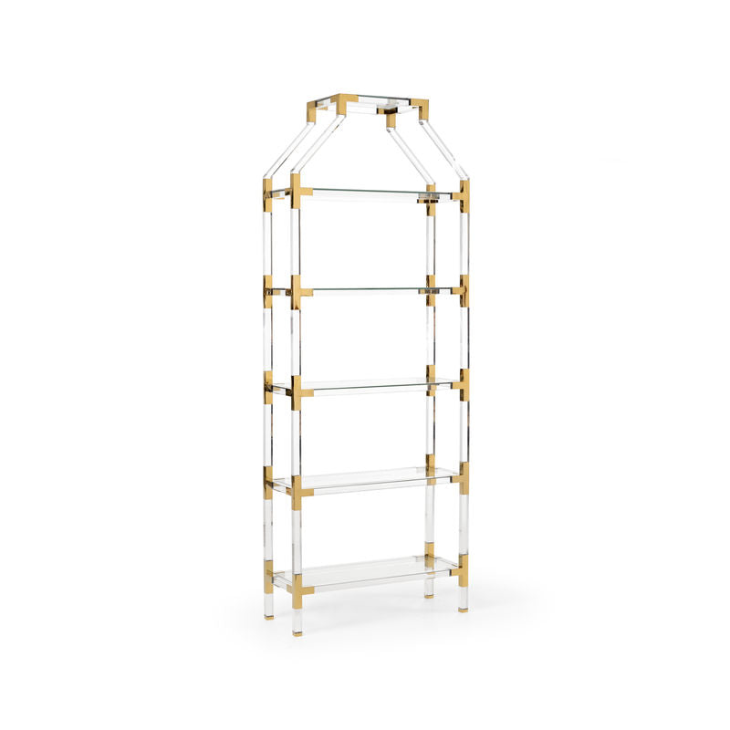 Gainsboro Acrylic Frame Etagere-Etageres-Chelsea House-LOOMLAN