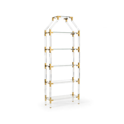 Gainsboro Acrylic Frame Etagere-Etageres-Chelsea House-LOOMLAN