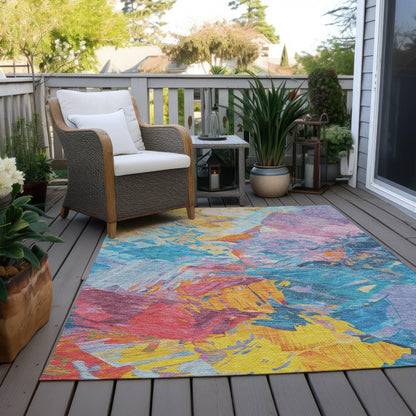 Addison Rugs Galain Blue Washable Indoor-Outdoor Rug