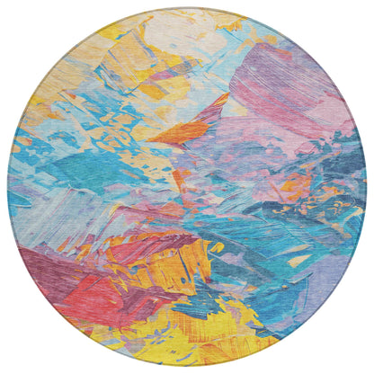 Addison Rugs Galain Blue Washable Indoor-Outdoor Rug