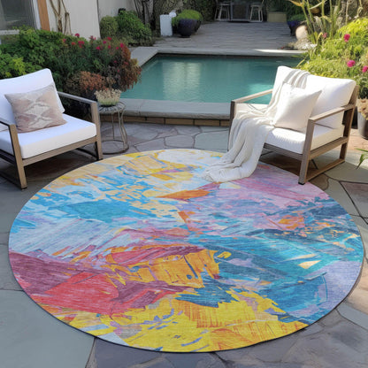 Addison Rugs Galain Blue Washable Indoor-Outdoor Rug