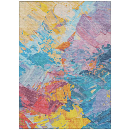 Addison Rugs Galain Blue Washable Indoor-Outdoor Rug